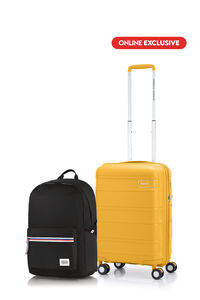 Bundle American Tourister Koper Litevlo Yellow Cabin + Carter Backpack 1 Black