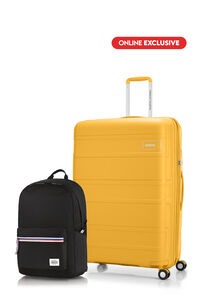 Bundle American Tourister Koper Litevlo Yellow Large + Carter Backpack 1 Black