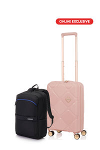 Bundle American Tourister Koper Instagon Peach Blossom Cabin + Kamden II 3.0 Backpack 1 Black
