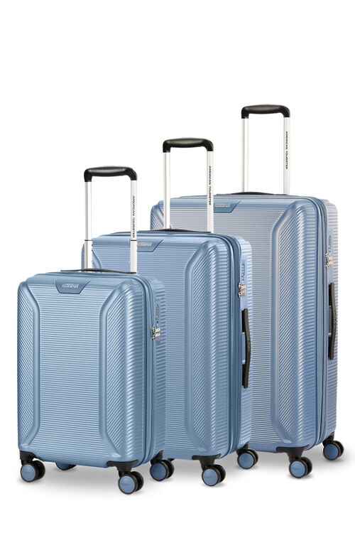 American Tourister Koper Robotech 3Pcs Set (20, 24, 28 Inch) - Mettalic Blue
