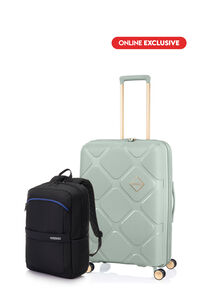 Bundle American Tourister Koper Instagon Pastel Green Medium + Kamden II 3.0 Backpack 1 Black