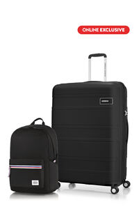 Bundle American Tourister Koper Litevlo Black Large + Carter Backpack 1 Black