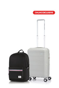 Bundle American Tourister Koper Litevlo Cool Grey Cabin + Carter Backpack 1 Black