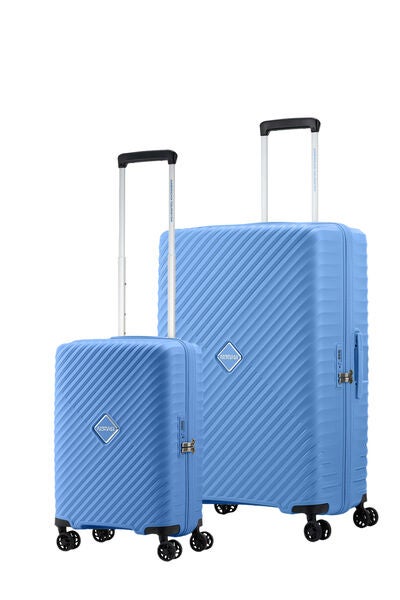 American Tourister Bundle Koper Ezylif Cabin + Large            Slate Blue