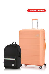 Bundle American Tourister Koper Litevlo Apricot Large + Carter Backpack 1 Black