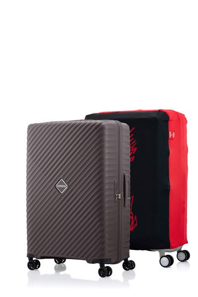 Bundle Set Diazip Large Coffee + Stranger Things Luggage Cover L Hellfire Club