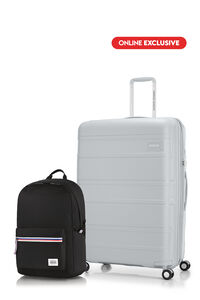 Bundle American Tourister Koper Litevlo Cool Grey Large + Carter Backpack 1 Black