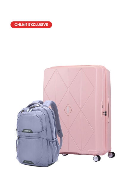 Bundle Set Argyle Large Pink + Brett 2.0 Backpack Alloy