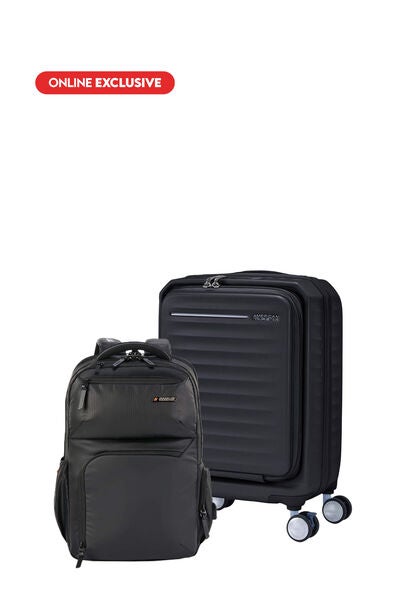 Bundle Set Frontec Cabin Black + Segno 2.0 Backpack Black