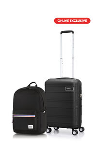 Bundle American Tourister Koper Litevlo Black Cabin + Carter Backpack 1 Black