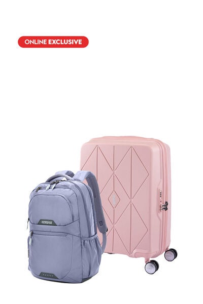 Bundle Set Argyle Cabin Pink + Brett 2.0 Backpack Alloy